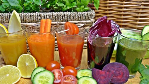 Colorful juice we can buy at cafes and delis